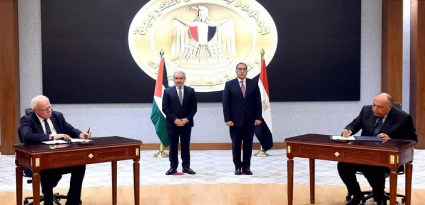 بالصور.. توقيع عدد من الوثائق بين مصر وفلسطين برئاسة مدبولي وأشتية