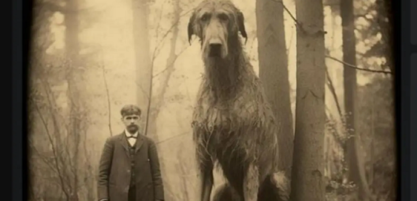 صورة عمرها 120 سنة لآخر كلب صيد عملاق بأيرلندا