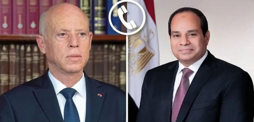 الرئيس السيسي ونظيره التونسي يبحثان استغلال الهدنة الحالية لوقف دائم لاطلاق النار