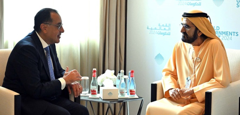 بالصور .. رئيس الوزراء لـ حاكم دبي: حريصون على تعميق التعاون مع دولة الإمارات