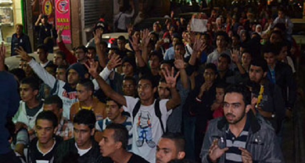 مظاهرة لعناصر الإخوان بشارع البطل أحمد عبد العزيز فى المهندسين