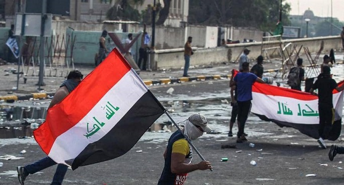 تجدد المصادمات بين المتظاهرين والأمن العراقى فى ساحة الطيران وسط بغداد