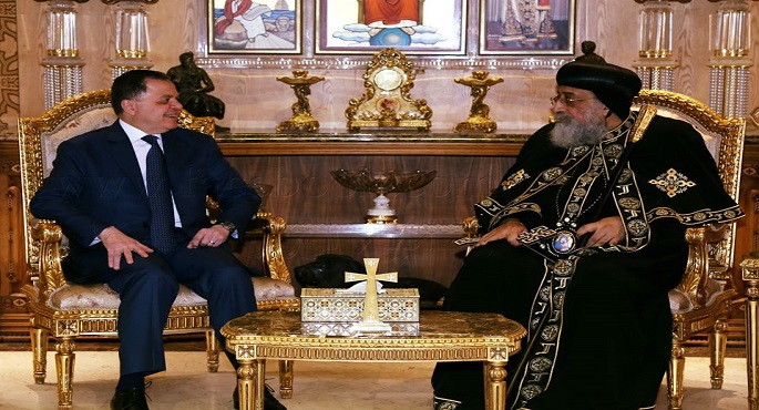 بالصور.. وزير الداخلية خلال تهنئة البابا تواضروس: التاريخ يحفل بالمواقف الوطنية للكنيسة المصرية