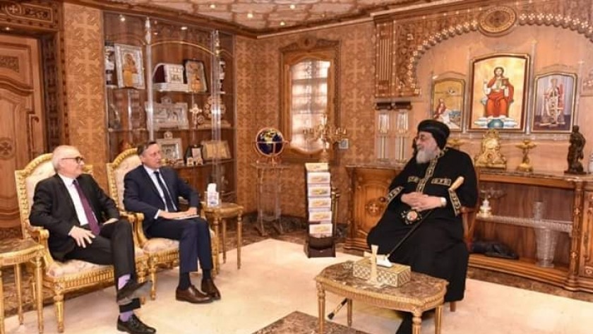البابا تواضروس الثاني يستقبل السفير الألماني بالقاهرة
