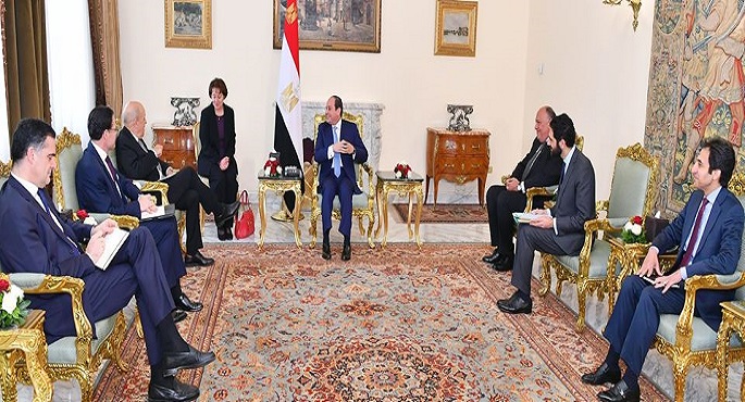 الرئيس السيسي يبحث مع وزير خارجية فرنسا سبل تعزيز التعاون المشترك بين البلدين
