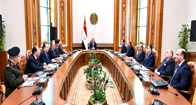 الرئيس السيسي يرأس اجتماع مجلس الامن القومي