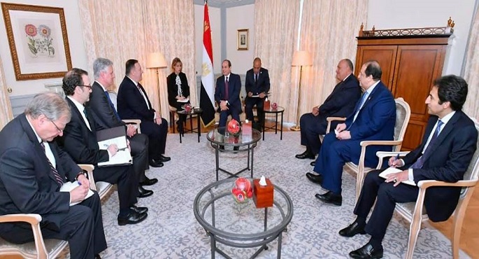 بالفيديو.. الرئيس السيسي لوزير خارجية أمريكا: لا سبيل لتسوية الأزمة الليبية إلا من خلال حل شامل