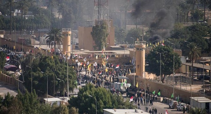 انسحاب الحشد الشعبي من محيط السفارة الأمريكية في بغداد