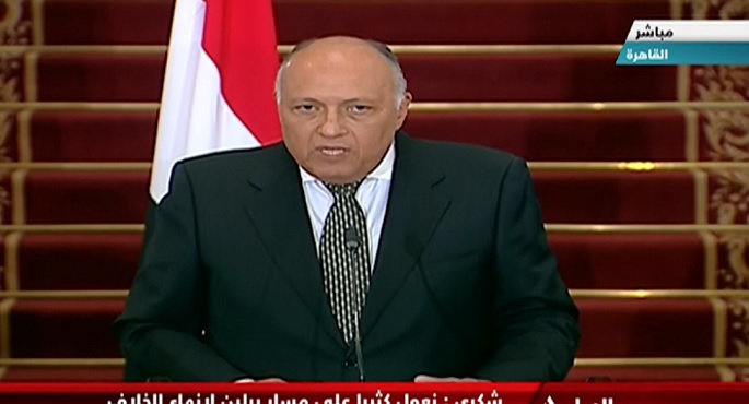 شكري: الدعم التركي في ليبيا متواصل لمجموعات وميليشيات تقودها عناصر متطرفة معروفة