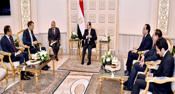 خلال حضوره مؤتمر “إيجبس 2020” .. الرئيس السيسي يلتقي الرئيس التنفيذي لشركة  “بريتيش بتروليوم”