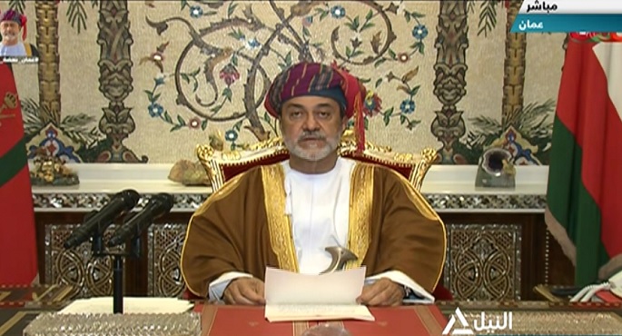سلطان عمان يتعهد في خطاب للأمة بالمضى  في رسالة نشر السلام فى العالم
