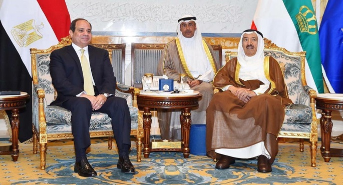 الرئيس السيسى يهنىء أمير الكويت بالعيد الوطنى