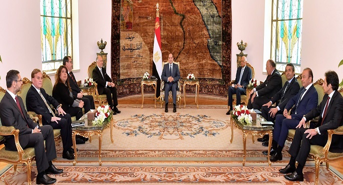 بالصور .. الرئيس السيسى يستقبل رئيس مجلس النواب التشيلى  ويعرب عن تطلعه لتطوير العلاقات الثنائية