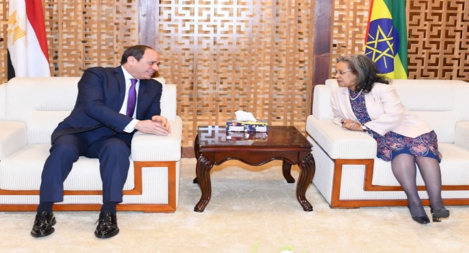 بالفيديو والصور.. رئيسة أثيوبيا تستقبل الرئيس السيسي بمطار أديس أبابا