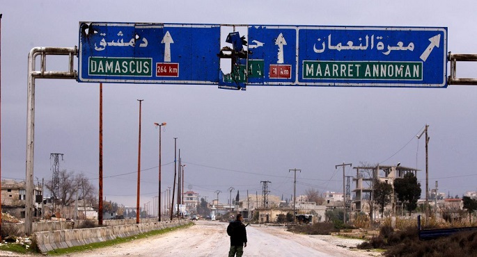 افتتاح الطريق السريع بين دمشق وحلب بعد السيطرة الجيش السورى عليه وتأمينه