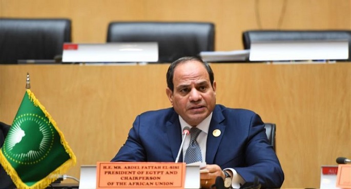 الرئيس السيسي يدعو لموقف إفريقي قوي يتصدى لمسألة إرسال إرهابيين إلى ليبيا
