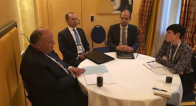 شكري يلتقي نظيرته النرويجية على هامش مؤتمر ميونخ للأمن لتطوير التعاون بين البلدين