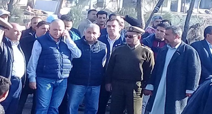 بالصور .. عبد العاطى يتفقد آثار ارتفاع المناسيب بمصرف بحر البقر نتيجة الأمطار