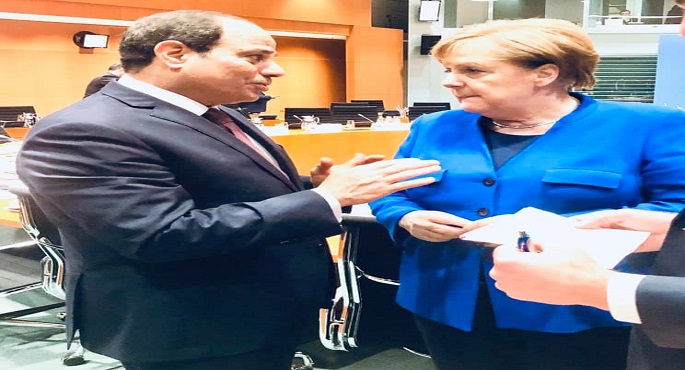 الرئيس السيسي يؤكد هاتفيا للمستشارة ميركل تضامن مصر حكومة وشعبا مع ألمانيا في أزمة كورونا