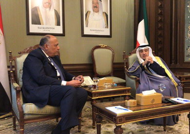 وزير الخارجية يبحث مع نظيره الكويتي أوجه العلاقات المتميزة بين البلدين