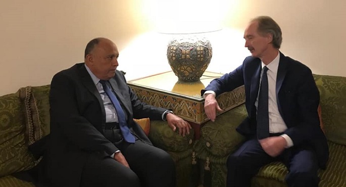 وزير الخارجية يستقبل مبعوث الأمم المتحدة الخاص إلى سوريا