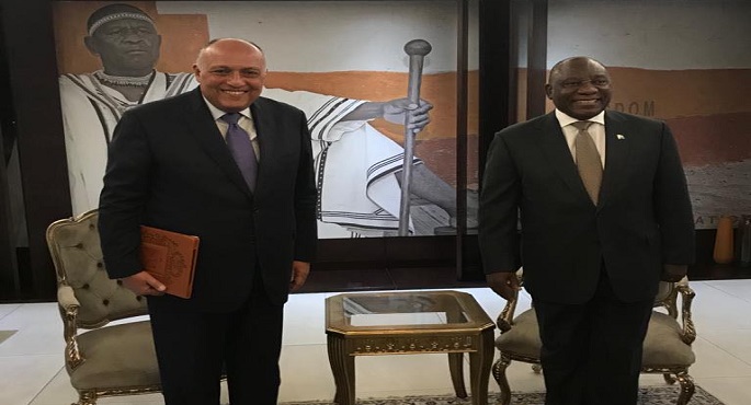 وزير الخارجية يلتقي رئيس جمهورية جنوب إفريقا في ثاني محطة بجولته الإفريقية
