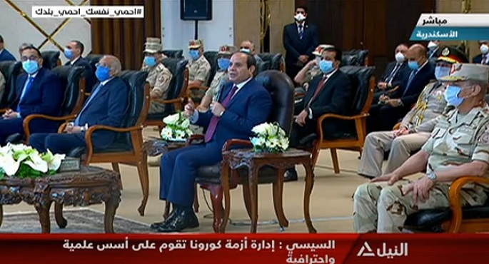 الرئيس السيسي: الدولة أدارت أزمة كورونا بشكل احترافي.. وللأطقم الطبية كل الشكر لما يقدموه