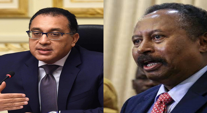 مدبولي وحمدوك يؤكدان على استراتيجية العلاقات وعمقها بين مصر والسودان