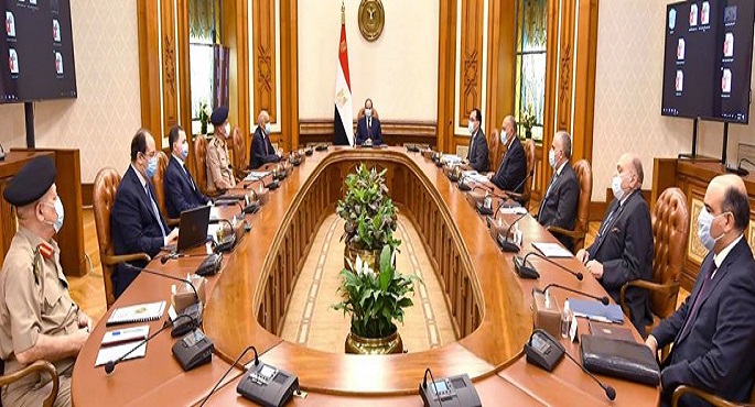 الرئيس السيسي يترأس اجتماع مجلس الامن القومي لاستعراض تطورات الوضع في ليبيا وملف سد النهضة