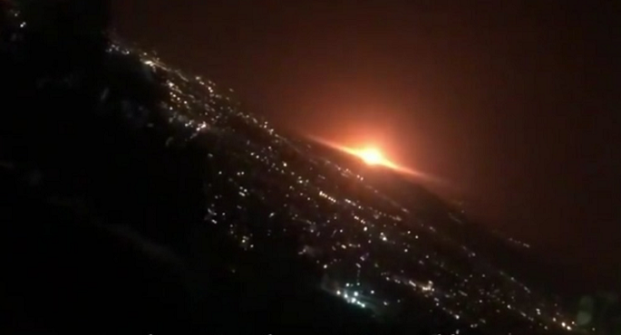 انفجار في منطقة يوجد بها موقع عسكري حساس قرب طهران
