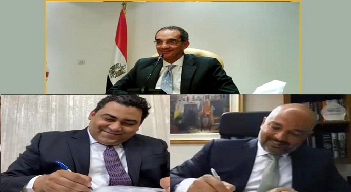 المصرية للاتصالات توقع اتفاقيتين للتراسل والبنية التحتية مع اتصالات مصر