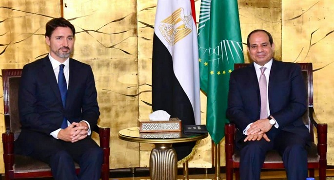 السيسي يبحث مع رئيس وزراء كندا هاتفيًا العلاقات الثنائية وجهود احتواء فيروس كورونا