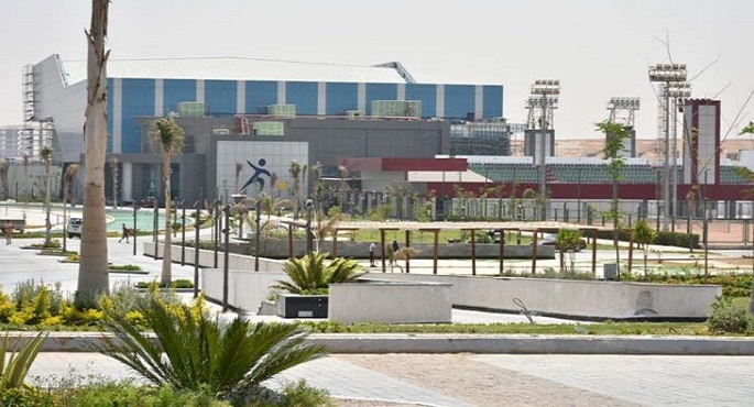 وزير الشباب والرياضة يتفقد المدينة الرياضية والصالة المغطاة بالعاصمة الإدارية الجديدة