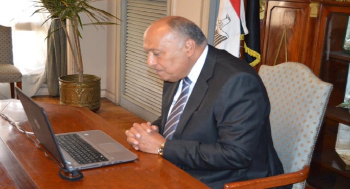 وزير الخارجية يبحث التعاون والتنسيق الثلاثي مع وزيريّ خارجية الأردن والعراق