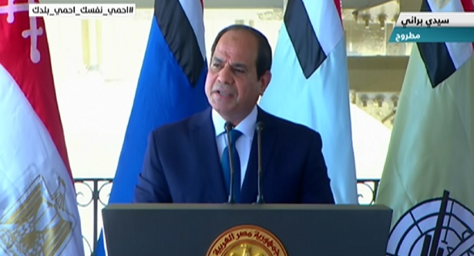 الخليج الإماراتية : الرئيس السيسى يقف متأهبا للدفاع عن أمن مصر وشعبها