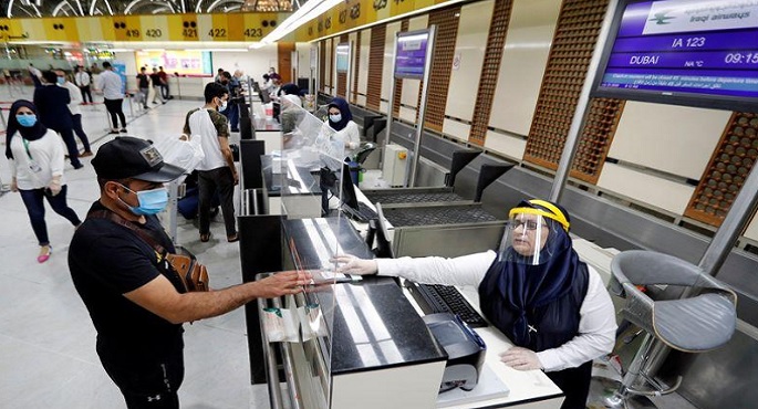 إعادة فتح مطار بغداد مع تخطي إصابات كورونا 100 ألف