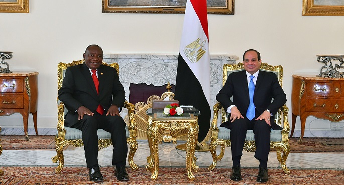 الرئيس السيسى يتباحث هاتفيًا مع رئيس جنوب أفريقيا حول تطورات ملف سد النهضة ومستجدات القضية الليبية
