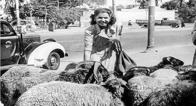 نجوم زمن الفن الجميل مع خروف العيد