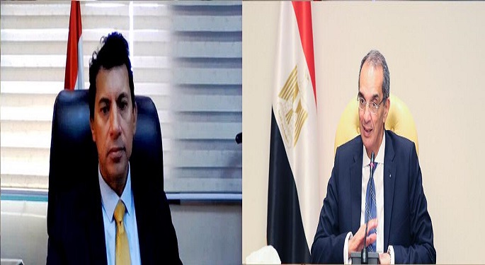 وزيرا الرياضة والاتصالات يناقشان التجهيزات الفنية والتكنولوجية لكأس العالم لليد