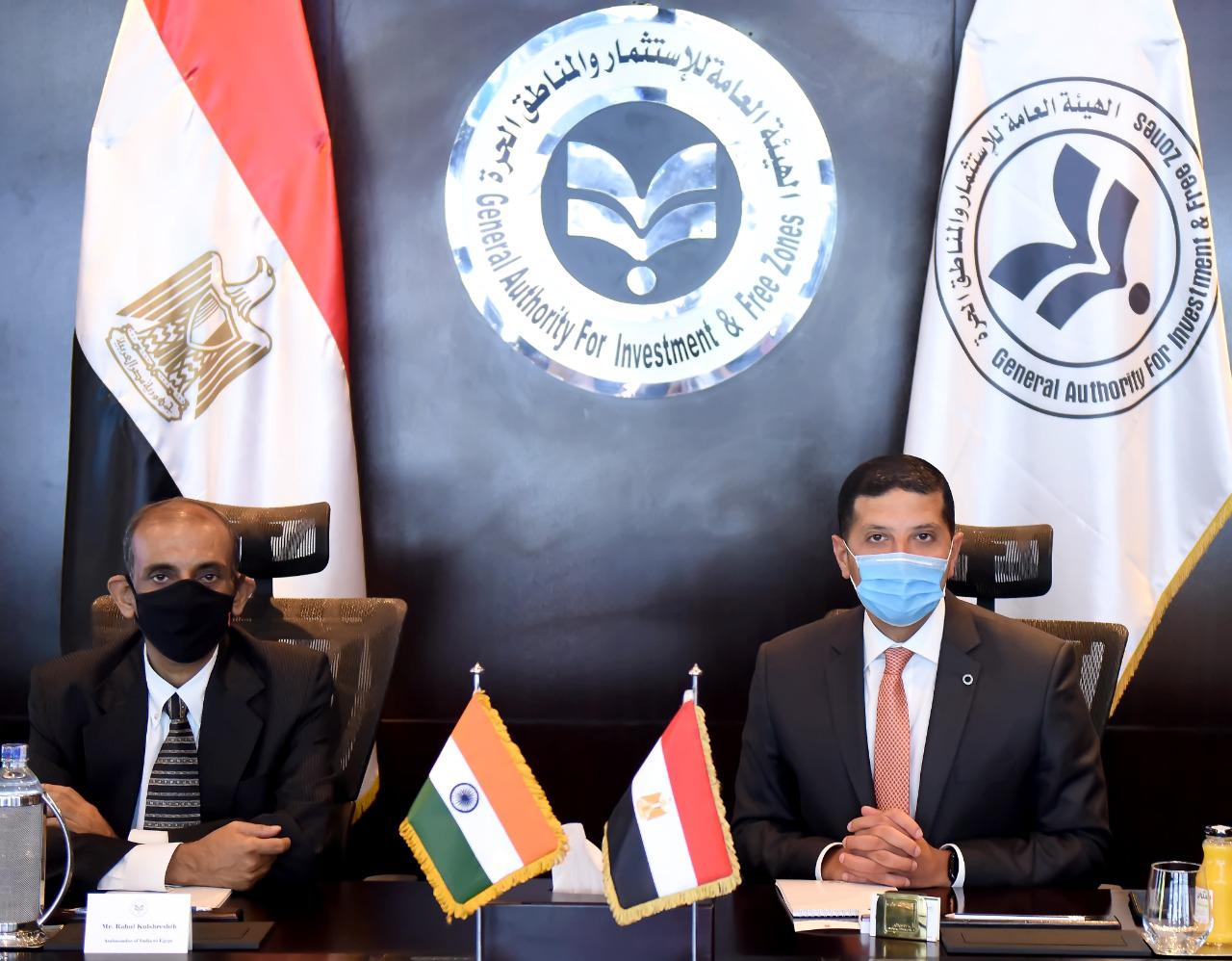 الرئيس التنفيذى لهيئة الاستثمار يلتقى السفير الهندى لزيادة التعاون الاستثماري بين البلدين