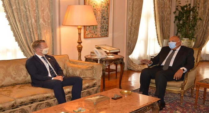 بالصور .. شكري يبحث مع وزير خارجية الدنمارك التعاون بين البلدين والقضايا الاقليمية والدولية