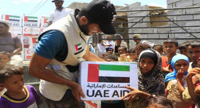 الإمارات تقدم 16 طن مواد إغاثية لأهالي الساحل الغربي في اليمن