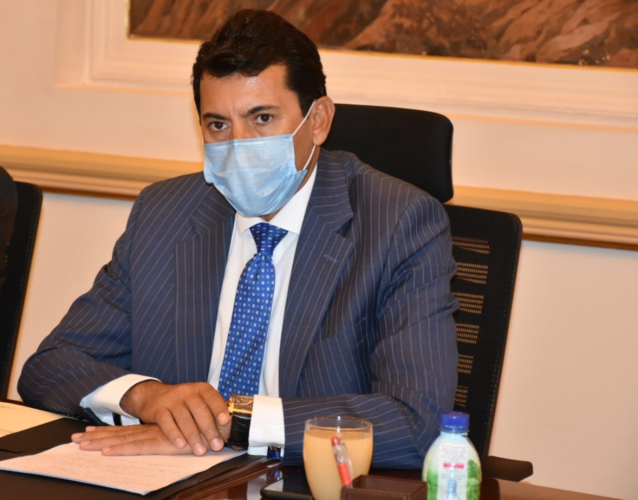 وزير الرياضة يتابع سير أعمال لجان تفتيش الوزارة ويشدد على الانتهاء منها الأسبوع المقبل