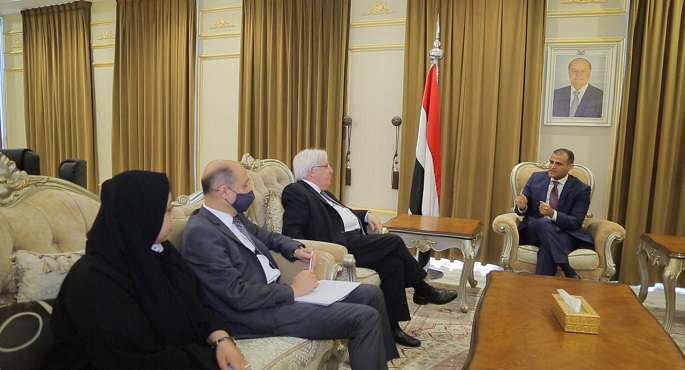 وزير الخارجية اليمني والمبعوث الأممي يبحثان القضايا المتصلة بعملية السلام والجهود الأممية