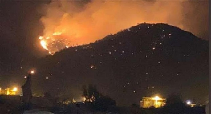 حريق ضخم بجبل عمد فى مكة المكرمة