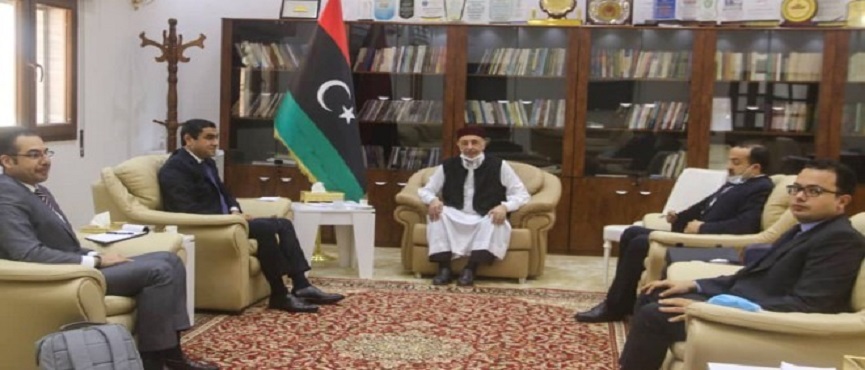وفد مصري يلتقي عقيلة صالح وحفتر ويؤكد أهمية العودة للمسار السياسي وتثبيت وقف إطلاق النار