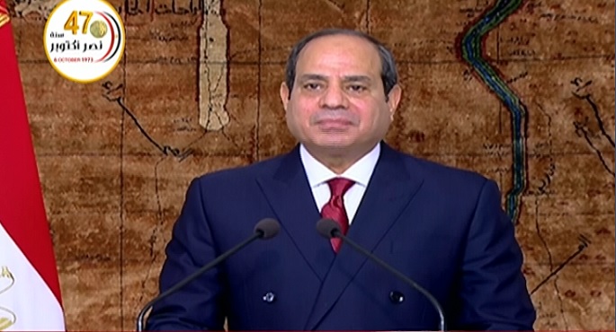 كلمة الرئس السيسي في ذكرة انتصارات اكتوبر