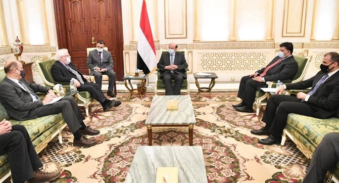 الرئيس اليمني لجريفيث: الحوثيون لم ينفذوا بنود ستوكهولم