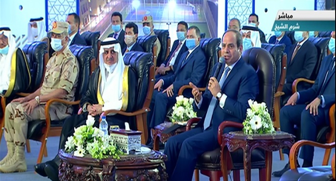 السيسى : أقمنا مشروعات تنموية في سيناء في 6 سنوات تتراوح بين 600 و700 مليار جنيه