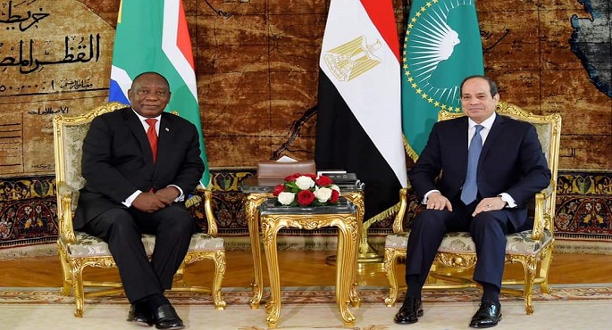 الرئيس السيسي ورئيس جنوب أفريقيا يبحثان هاتفيا التعاون الاقتصادي والتنموي بين الدول الأفريقية